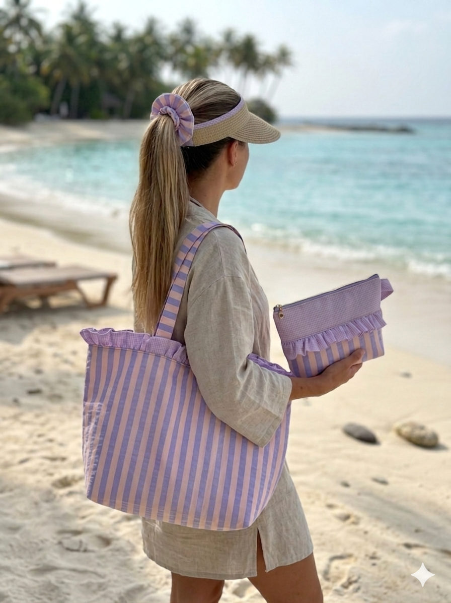 ⁠Pack Verano Completo: Bolso Tote, Neceser, Monedero y Coletero de Regalo⁠