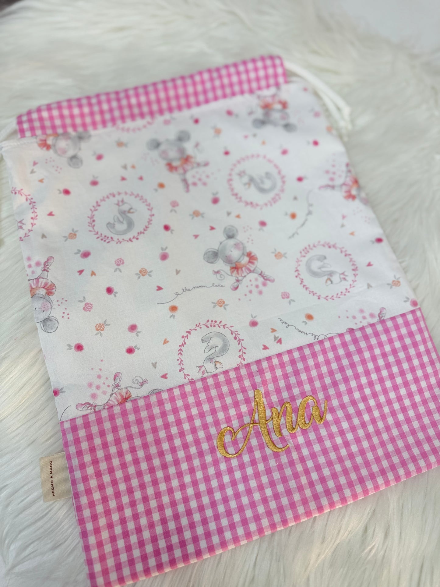 Bolsa de Merienda Infantil Personalizada – Bolsita de Tela para Guardería y Colegio