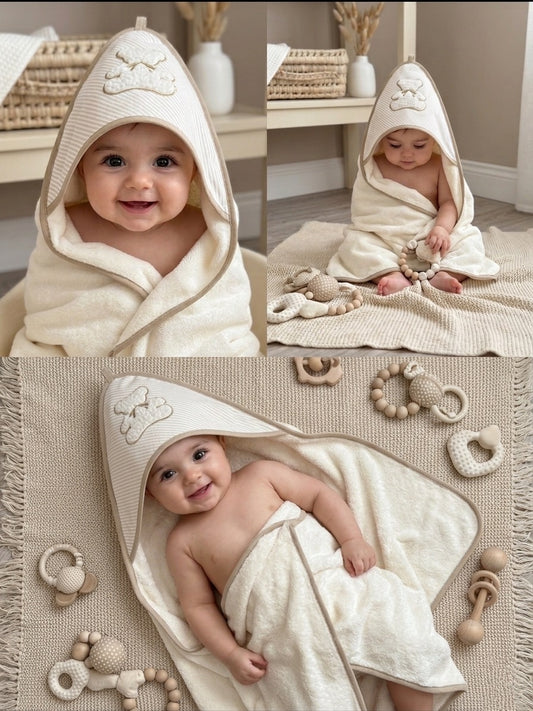 Capa de Baño para Bebé de rizo de  Bambú y algodón - Extra suave y Absorbente.