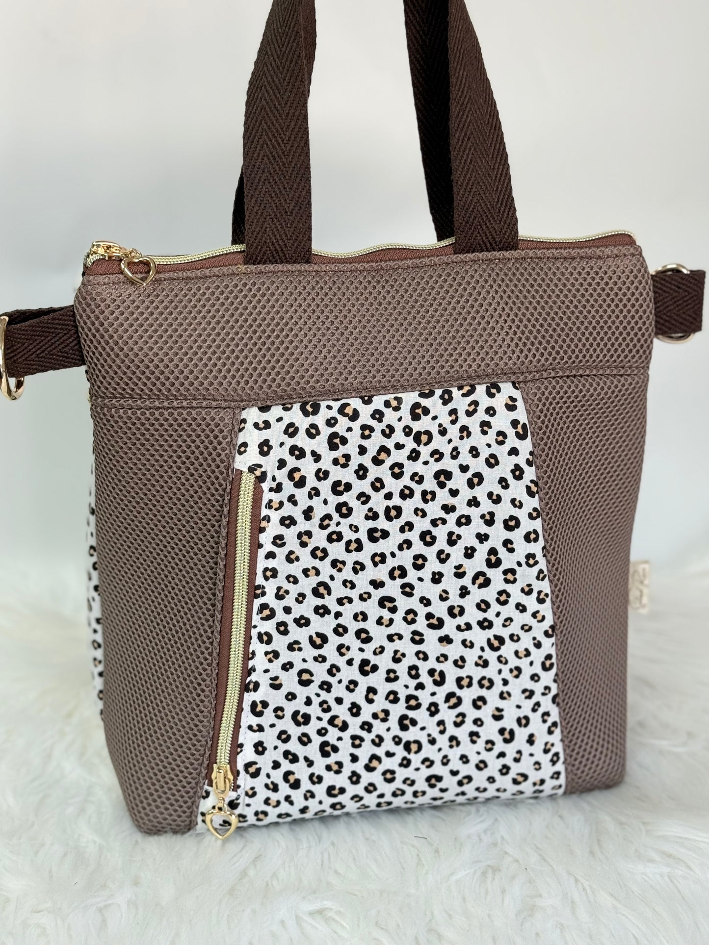 Bolso mochila con tejido 3D y algodón hecho a mano mujer