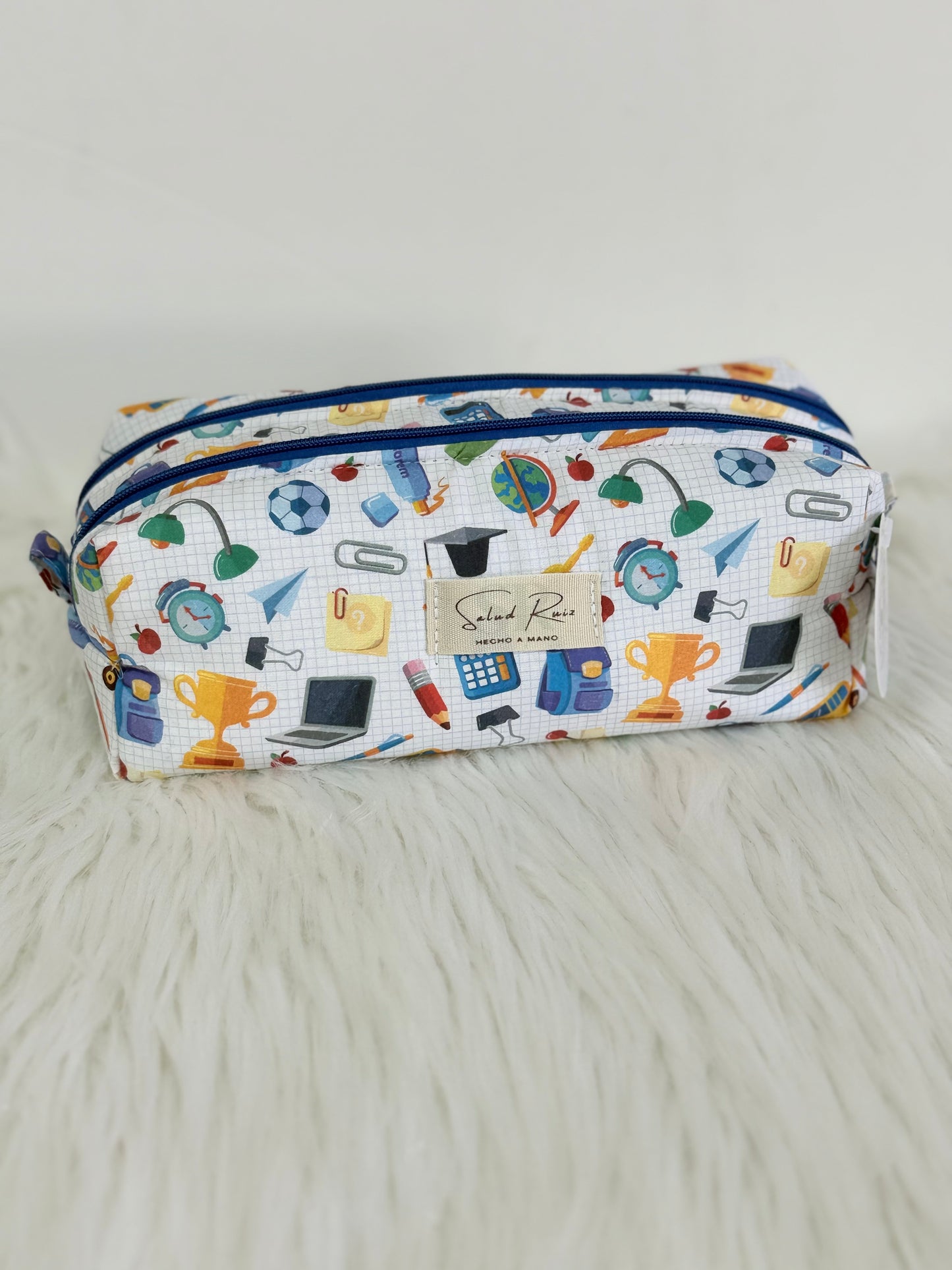 Estuche artesanal doble cremallera