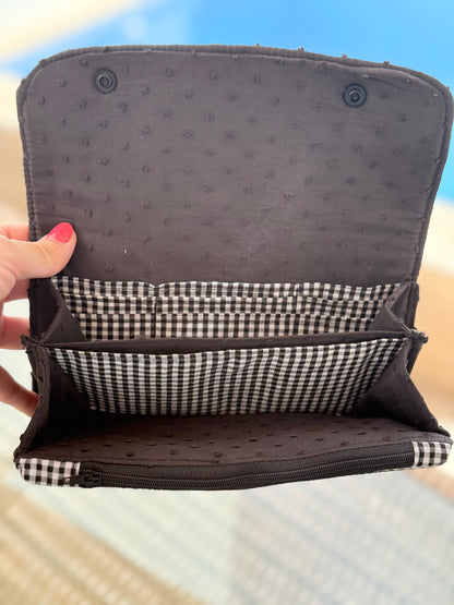 Monedero Cartera de Tela Hecho a Mano - Diseño Vichy