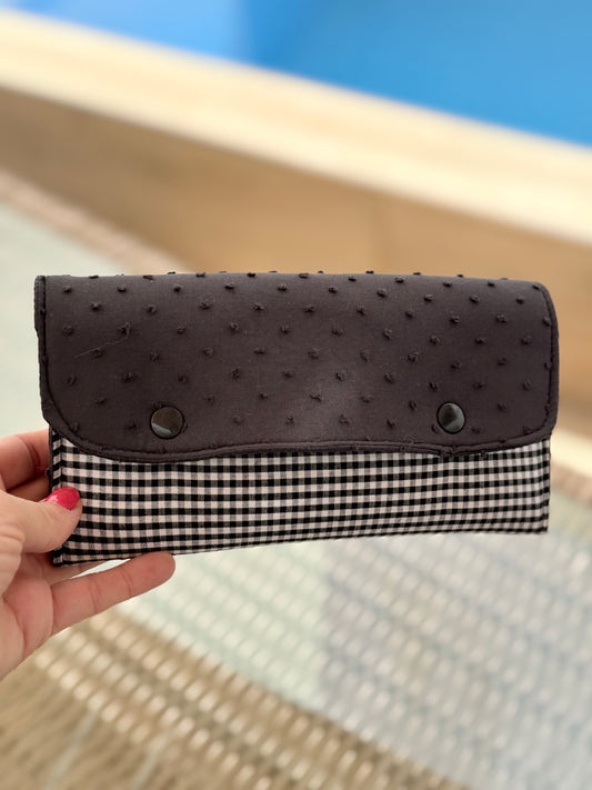 Monedero Cartera de Tela Hecho a Mano - Diseño Vichy