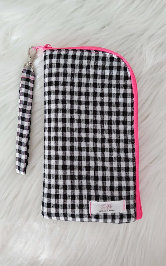 Funda de móvil acolchada con bolsillos interiores