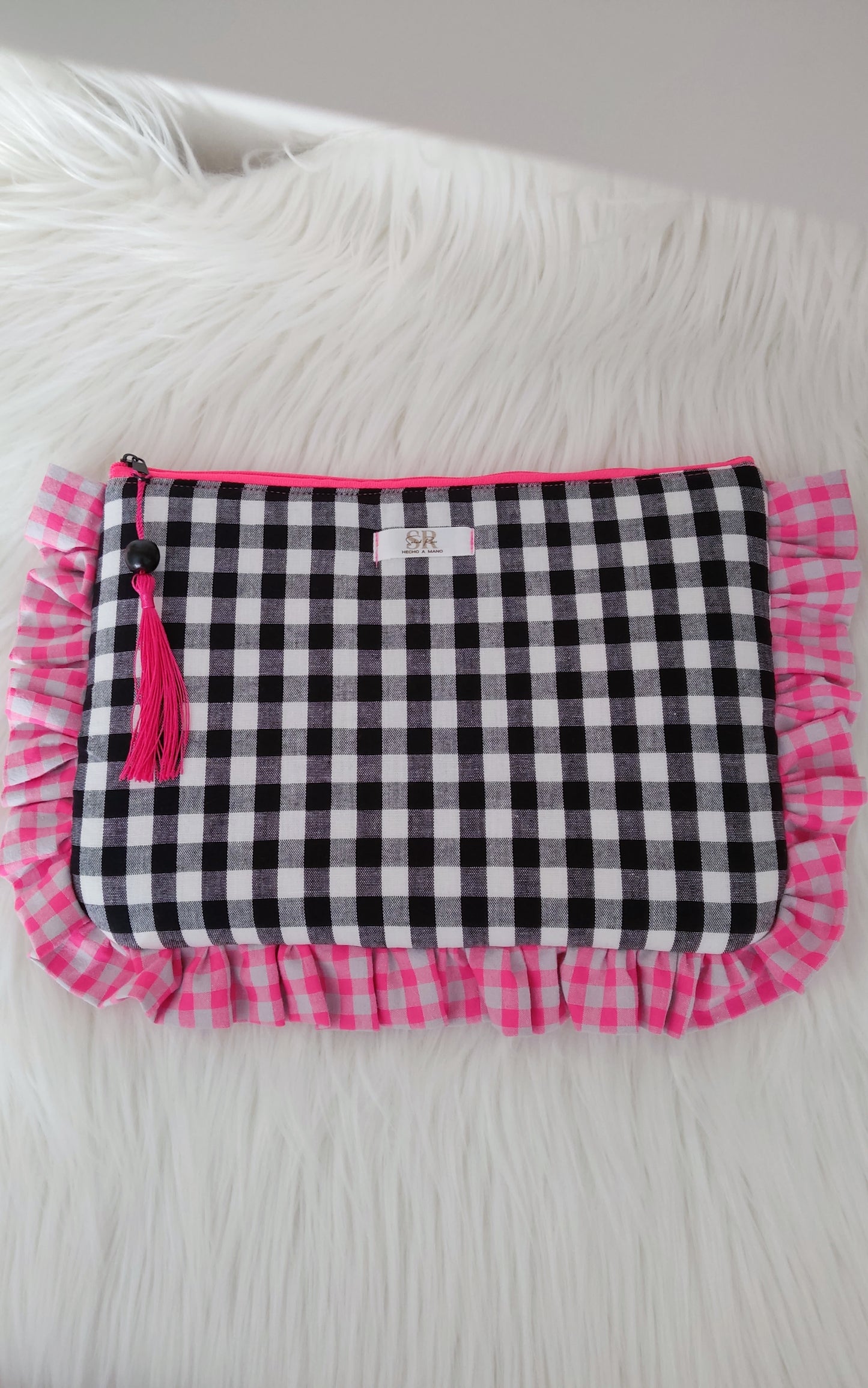 Cartera de Mano Vichy con Volantes