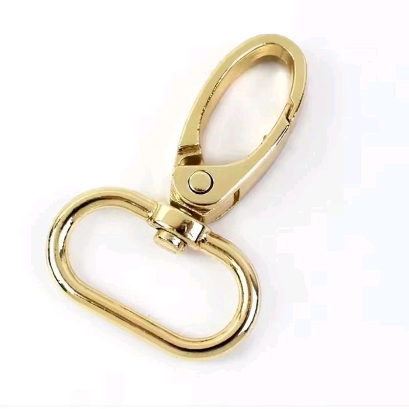 Pack de 3 Mosquetones de Metal - Acabado color dorado
