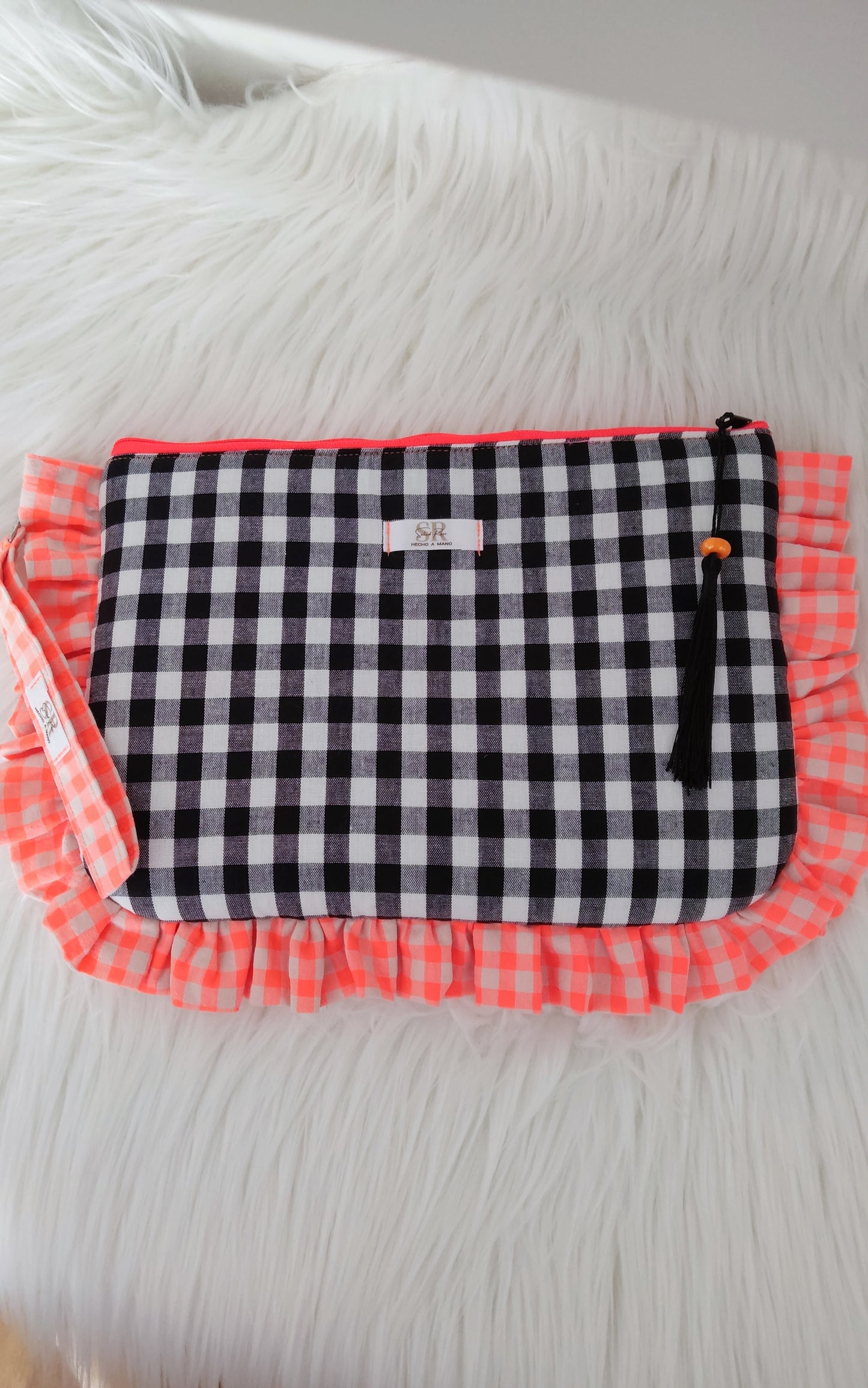 Cartera de Mano Vichy con Volantes
