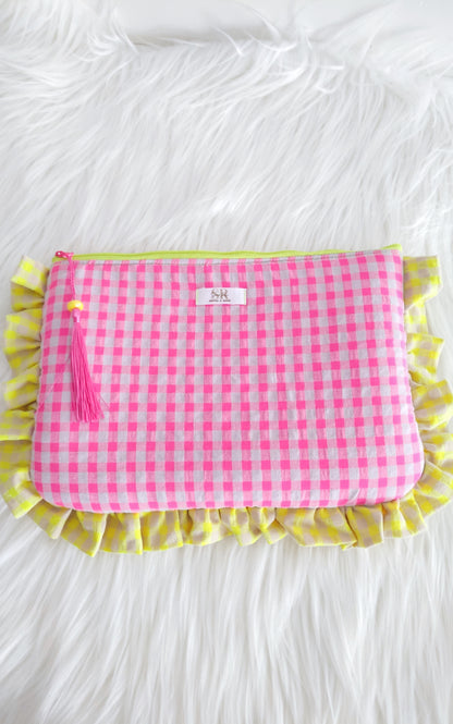 Cartera de Mano Vichy con Volantes