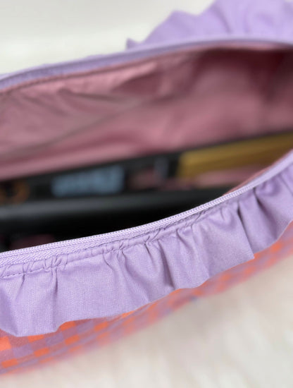 Funda para Plancha de Pelo de Tela Acolchada con Volante | Hecha a Mano